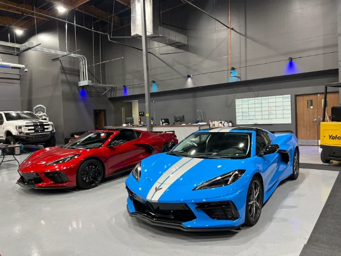 Professional paint protection film installation shop